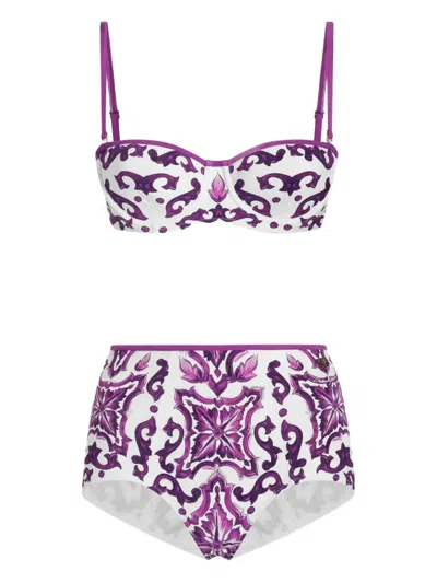 DOLCE & GABBANA DOLCE & GABBANA MAJOLICA PRINT BIKINI