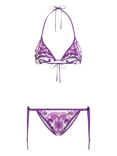 Dolce & Gabbana Majolica Print Bikini