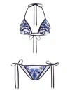Dolce & Gabbana Majolica-print Bikini In Blue