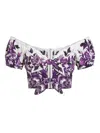 Dolce & Gabbana Cotton Majolica Print Crop Top