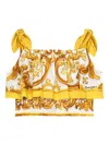 Dolce & Gabbana Majolica Print Blouse In Yellow