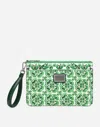 Dolce & Gabbana Majolica-print Canvas Pouch In Print