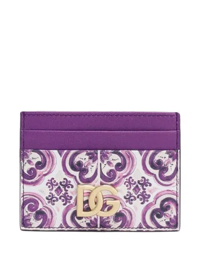 Dolce & Gabbana Kartenetui Mit Majolica-print In White