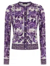 Dolce & Gabbana Majolica Print Cardigan Sweaters And Cardigans Multicolor In Multi