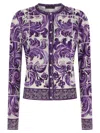 Dolce & Gabbana Majolica Print Cardigan Sweaters And Cardigans Multicolor In Multi