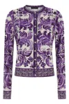 Dolce & Gabbana Majolica Print Cardigan Sweaters And Cardigans Multicolor In Multi