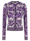 Dolce & Gabbana Majolica Print Cardigan Sweaters And Cardigans Multicolor In Multi