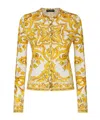 Dolce & Gabbana Majolica Print Cardigan In Yellow