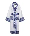 Dolce & Gabbana Majolica-print Contrasting-trim Robe In White