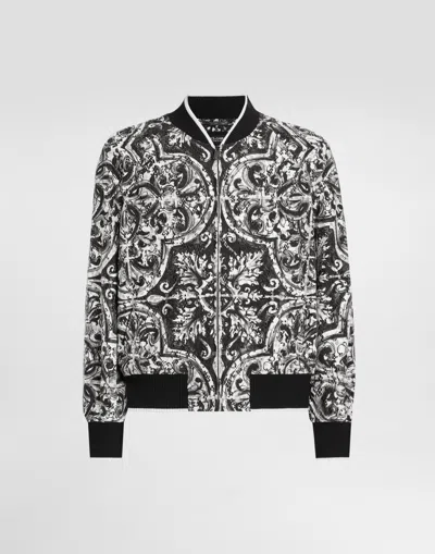 Dolce & Gabbana Majolica-print Cordonetto Lace Jacket In Black
