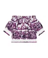 Dolce & Gabbana Majolica-print Cotton Blouse In Purple