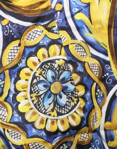 Dolce & Gabbana Majolica Print Cotton Blouse In Multi
