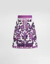 Dolce & Gabbana Majolica-print Cotton Mini Skirt In Multi