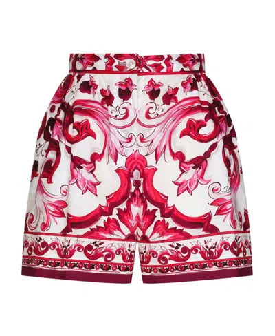 DOLCE & GABBANA DOLCE  GABBANA ALLOVER PRINTED SATIN SHORTS
