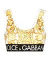 Dolce & Gabbana Majolica-print Cropped Tank Top In White
