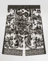 Dolce & Gabbana Majolica-print Denim Bermuda Shorts