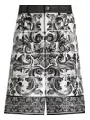 Dolce & Gabbana Maiolica-printed Denim Bermuda Shorts