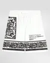 Dolce & Gabbana Majolica-print Knee Length Bermuda Shorts With Side And Back Pockets