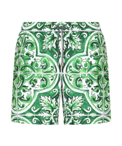 DOLCE & GABBANA DOLCE  GABBANA MAJOLICA PRINTED SWIM SHORTS
