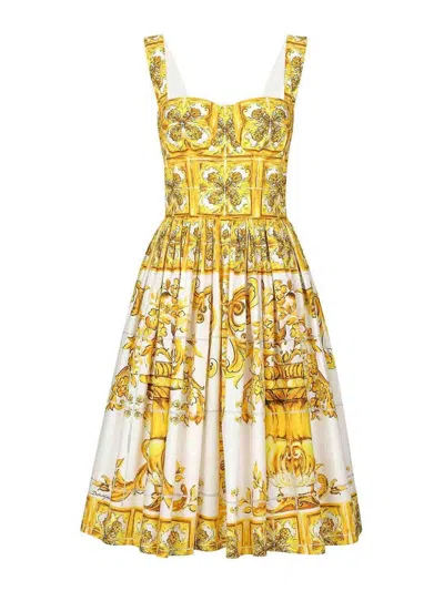 DOLCE & GABBANA MAJOLICA PRINT DRESS