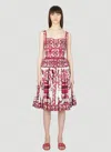 Dolce & Gabbana Women Majolica Print Dress In Pink
