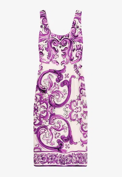 DOLCE & GABBANA MAJOLICA PRINT DRESS