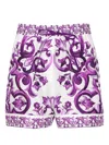 Dolce & Gabbana Majolica Floral Print Elasticized Waist Shorts
