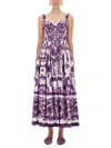 Dolce & Gabbana Printed Cotton-poplin Maxi Dress In Multi
