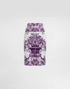 Dolce & Gabbana Maiolica Print Stretch Silk Skirt