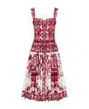 Dolce & Gabbana Women Majolica Print Dress In Pink