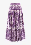 Dolce & Gabbana Maxi Skirt Dg In Purple
