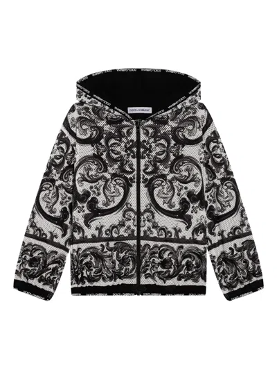 Dolce & Gabbana Kids' Majolica-print Hooded Jacket