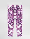 Dolce & Gabbana Majolica-print Interlock Leggings
