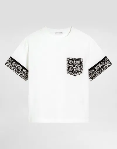 Dolce & Gabbana Printed Cotton Jersey T-shirt In Multi
