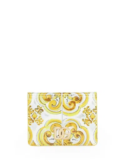 Dolce & Gabbana 3.5 Majolica Print Continental Wallet In Yellow