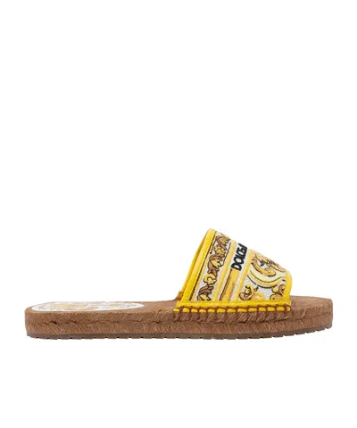 DOLCE & GABBANA DOLCE  GABBANA LOGO EMBROIDERED ESAPDRILLES