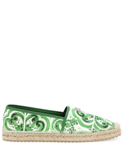 Dolce & Gabbana Majolica-print Canvas Espadrilles In Stampa