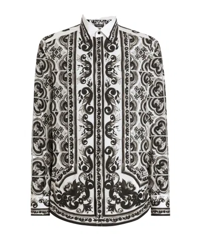 DOLCE & GABBANA MAJOLICA-PRINT MARTINI SHIRT