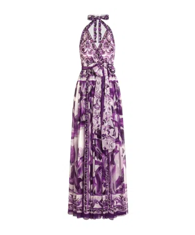DOLCE & GABBANA MAJOLICA-PRINT MAXI DRESS
