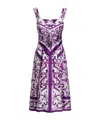 Dolce & Gabbana Majolica-print Midi Dress In Multi
