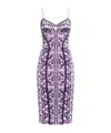 Dolce & Gabbana Majolica-print Midi Dress In Purple