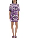 Dolce & Gabbana Majolica Print Mini Dress In Multi