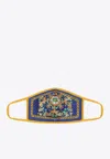 Dolce & Gabbana Majolica-print Neoprene Face Mask In Multicolor