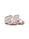 Dolce & Gabbana Majolica-print Open Toe Sandals In White