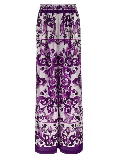 DOLCE & GABBANA DOLCE & GABBANA MAJOLICA PRINT PANTS