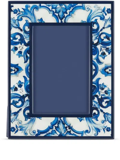 DOLCE & GABBANA MAJOLICA-PRINT PHOTO FRAME