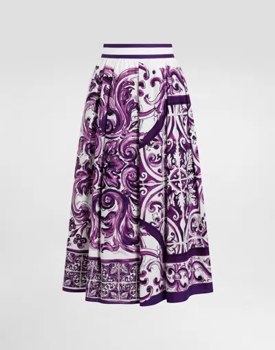 Dolce & Gabbana Majolica-print Pleated Skirt