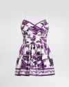 Dolce & Gabbana Maiolica Print Mini Dress
