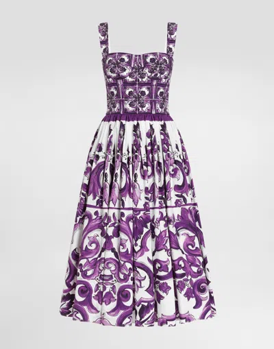 Dolce & Gabbana Majolica-print Poplin Dress