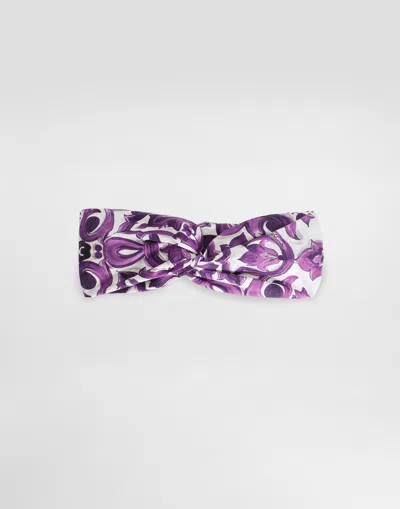 Dolce & Gabbana Majolica-print Poplin Headband